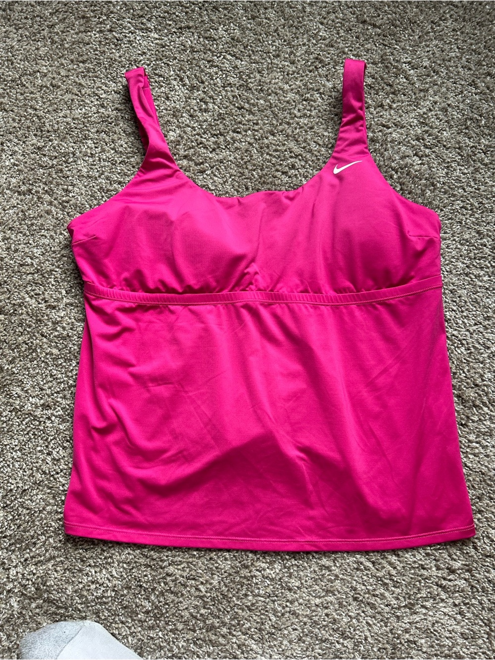 Nike Fuchsia Built-In Bra Tank with Scoop Neck